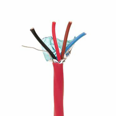 Cable a prueba de humedad para las alarmas de humo, alambre rojo resistente del PE la alarma de incendio del álcali